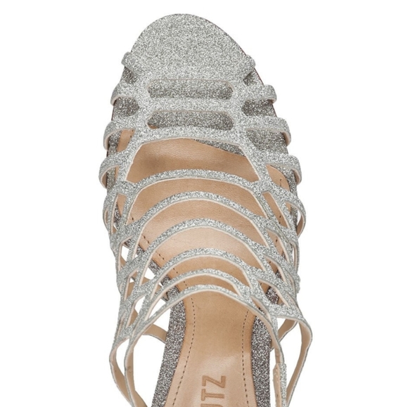 🍒EUC🍒 SCHUTZ GLITTER CAGE HEELS - Picture 9 of 15